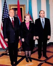 Aliyev, Albright, Kocharian